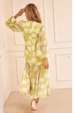 Sage & Paige Formation Midi Dress Lime for rent on The Volte - image 3