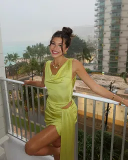 Asta Resort Chloe Top and Mini Skirt Set Chartreuse Size 6 for rent on The Volte - image 6