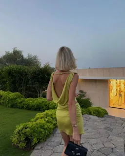 Asta Resort Chloe Top and Mini Skirt Set Chartreuse Size 6 for rent on The Volte - image 4