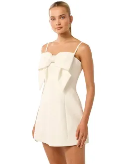 Forever New Hayley Bow Front Mini Dress Porcelain Size AUS 10 for rent on The Volte - image 5
