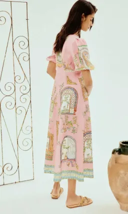 Alemais Monte Midi Dress Pink Size 10 for rent on The Volte - image 3