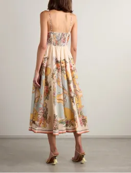 Zimmermann Tallow Tucked Bodice Dress in Nautical Map Size 2 / AU 12 for rent on The Volte - image 2