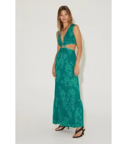 Hansen and Gretel Medusa Dress in Jade Floral Size XS / AU 6 for rent on The Volte - image 1