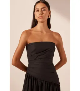 Shona Joy Maiori Strapless Tiered Maxi Dress Black Size AU 10 for rent on The Volte - image 2