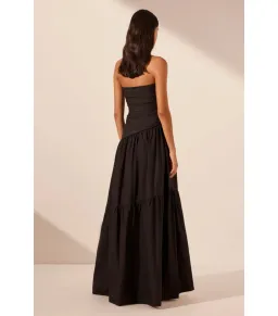Shona Joy Maiori Strapless Tiered Maxi Dress Black Size AU 10 for rent on The Volte - image 4