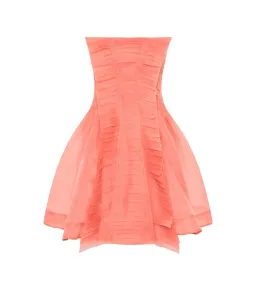 Aje Astrid Strapless Mini Dress Washed Coral Size AU 10 for rent on The Volte - image 4