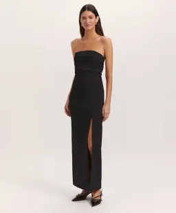 SABA Dharma Strapless Midi Dress BLACK SIZE 6 for rent on The Volte - image 1