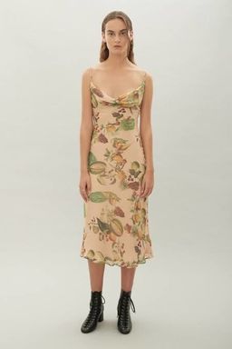 Hansen & Gretel Milena Silk Dress Nude 12 for rent on The Volte - image 1