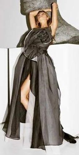 Carla Zampatti Organza Evening Gown Black Size 6 for rent on The Volte - image 4