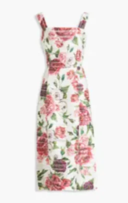 Dolce & Gabbana Pleated floral-print organza midi dress AU 12  for rent on The Volte - image 2