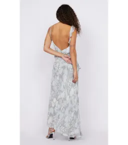 Bec & Bridge Zabelle Frill Maxi Dress in Moonshadow Size AU 6 for rent on The Volte - image 3