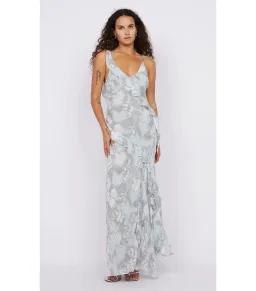 Bec & Bridge Zabelle Frill Maxi Dress in Moonshadow Size AU 6 for rent on The Volte - image 1