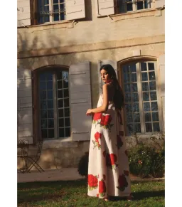 Morton Mac Camilla Dress in Crimson Ivy Size AU 10  for rent on The Volte - image 2