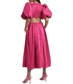 Aje Vanades Cut Out Ring Dress in Fuchsia Pink Size AU 6 for rent on The Volte - image 4