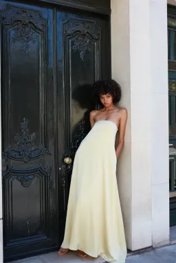 Anna Quan Delfina Dress in Champagne Size AU 8 for rent on The Volte - image 4