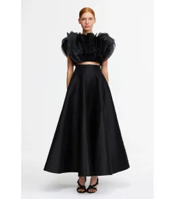 Acler Warburton Top and Skirt Set Black Size AU 12 for rent on The Volte - image 1