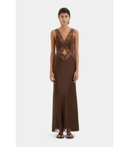 Sir The Label Aries Cut Out Gown in Chocolate Size 1 / AU 8 for rent on The Volte - image 1