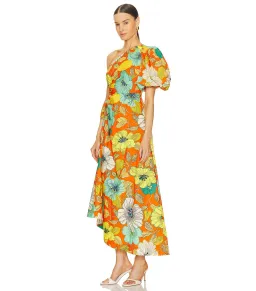 Alemais Piato Midi Dress in Marigold Size AU 8 for rent on The Volte - image 2