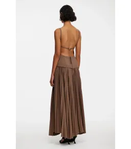 Acler Leasgill Midi Dress in Sepia Size AU 12 for rent on The Volte - image 2