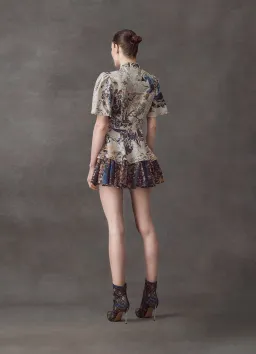 Leo Lin The Lover Cotton Linen Mini Dress Multi Size AU 8 for rent on The Volte - image 4