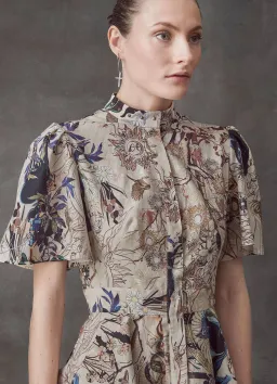 Leo Lin The Lover Cotton Linen Mini Dress Multi Size AU 8 for rent on The Volte - image 5