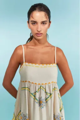Antipodean Flower Seeker Sun Dress in Snow Drop in size 10 for rent on The Volte - image 2