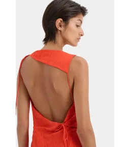 Sir the Label Ligeria Mini Dress in Tangerine Red Size 2 / AU 10 for rent on The Volte - image 4
