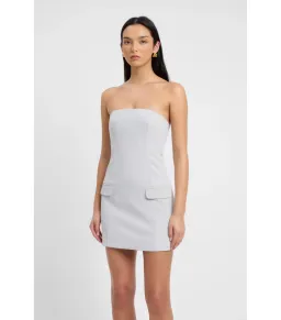Kookai Ariel Pocket Mini Dress in Soft Grey Size 38 / AU 10 for rent on The Volte - image 2