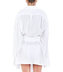 BAMBA SWIM Titan Shirt Dress in White Size S / AU 8  for rent on The Volte - image 7