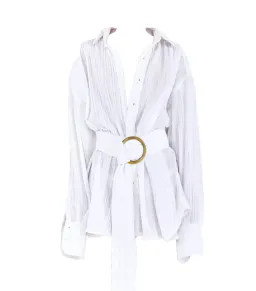BAMBA SWIM Titan Shirt Dress in White Size S / AU 8  for rent on The Volte - image 8
