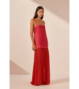 Shona Joy Moraya Dropped Waist Dress Chilli Size AU 12 for rent on The Volte - image 3