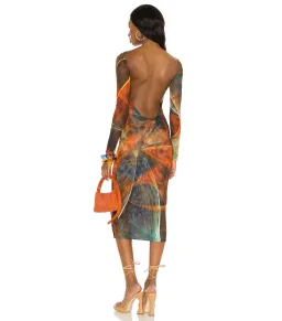 Farai London Mona Midi Dress in Multi Size XS / AU 6 for rent on The Volte - image 3