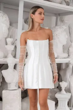 Eliya The Label Kayla Dress White Size 10  for rent on The Volte - image 4
