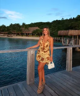 Benni Harlow Halter Mini Dress Floral Size 12  for rent on The Volte - image 2