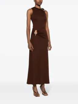 Christopher Esber Callisto Duality Cut Out Gathered Dress Brown Size 8 for rent on The Volte - image 2