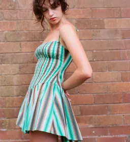 Apres Studio Ballerina Mini Dress Melon Stripe Size M / AU 10 for rent on The Volte - image 2