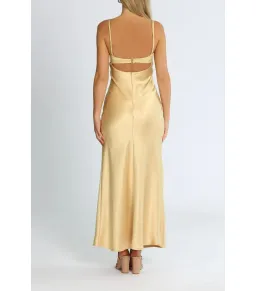 Bec & Bridge Carrie Maxi Dress Yellow Champagne Size AU 6 for rent on The Volte - image 2
