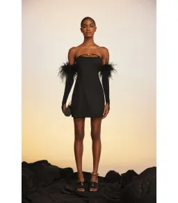 Cult Gaia Jaslene Dress Black Size AU 8 for rent on The Volte - image 2