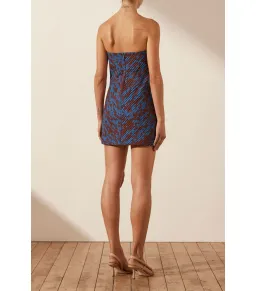 Shona Joy Catia Strapless Pleated Mini Dress Print Size AU 10 for rent on The Volte - image 3