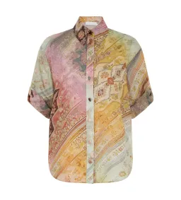 Zimmermann The Tallow Relaxed Shirt Size 0P/Au 6 and The Tallow Relaxed Pant in Ombre Multi Size 1/Au 10  Set  for rent on The Volte - image 3