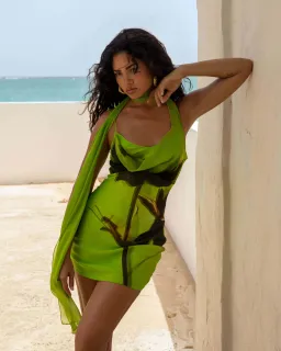 Rat & Boa Orisha Mini Dress Green Size M / AU 10 for rent on The Volte - image 1