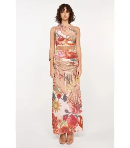 She Is OLLÁ Ophelia Midi Dress in Victor Print Size M / AU 10 for rent on The Volte - image 1