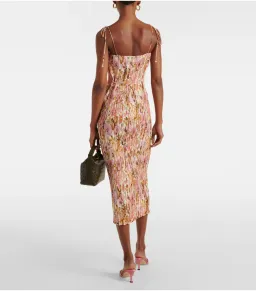 Zimmermann Golden Pleated Slip Dress in Pink Rose Size 2 / AU 12 for rent on The Volte - image 2