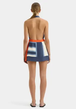 Sir the Label Dazed Wrap Halter Mini Dress Studio Print Size 0 / AU 6 for rent on The Volte - image 3