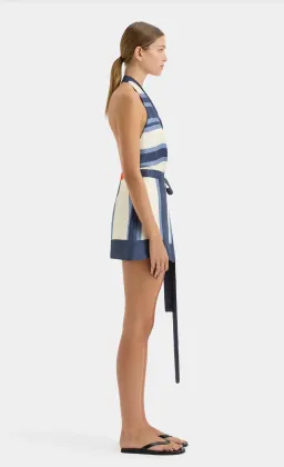 Sir the Label Dazed Wrap Halter Mini Dress Studio Print Size 0 / AU 6 for rent on The Volte - image 2