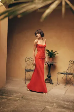 Manning Cartell Double Time Pleat Dress Red Size 8 for rent on The Volte - image 6