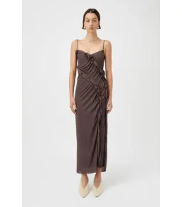 Camilla and Marc Emil Slip Midi Dress Brown Size AU 8 for rent on The Volte - image 1