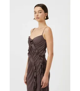 Camilla and Marc Emil Slip Midi Dress Brown Size AU 8 for rent on The Volte - image 2