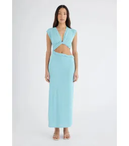 Benni Henri Twist Maxi Dress Aqua Size AU 6 for rent on The Volte - image 1
