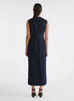 Anna Quan Paige Denim Dress Indigo Size AU 12  for rent on The Volte - image 4